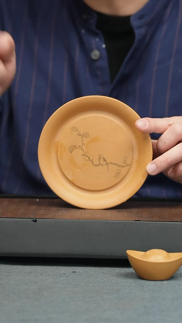 【闪购商品】碟茶宠  茶宠-刻鸟盘