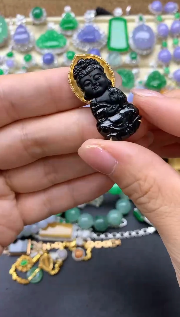 【闪购商品】翡翠颈饰18K金镶嵌399中国好珍宝