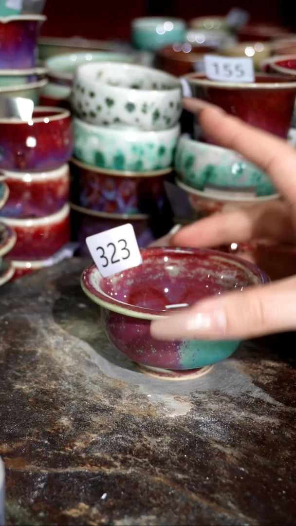 摆件精品窑变钧瓷茶器