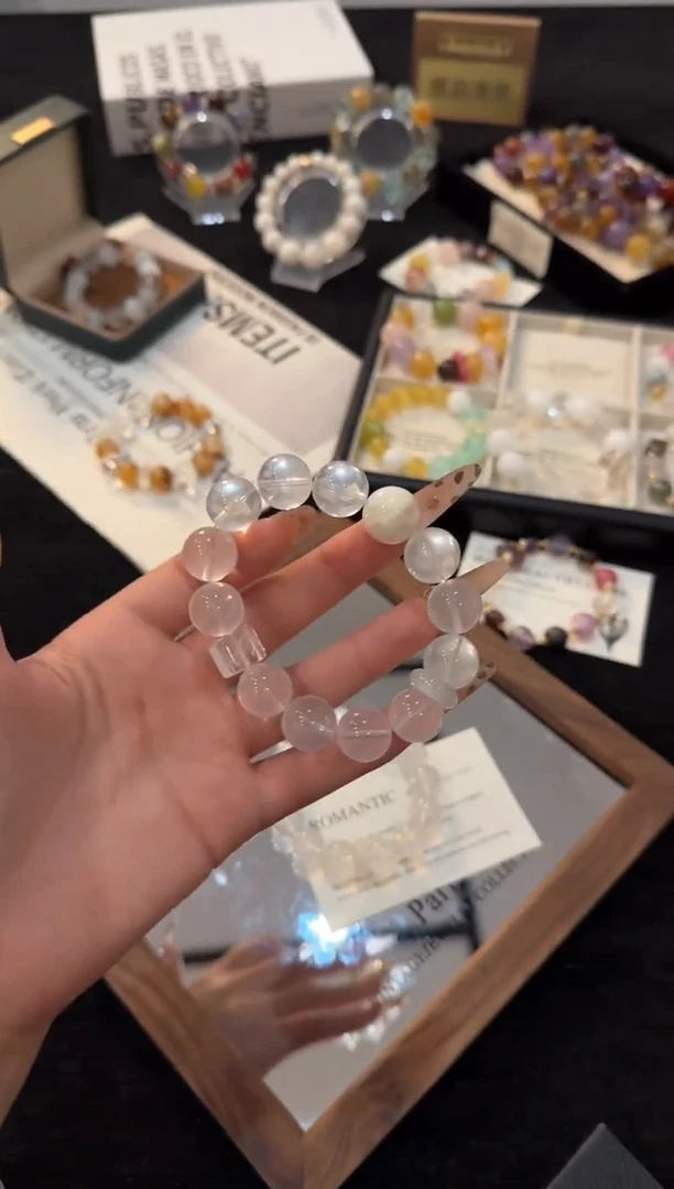 未镶嵌手链水晶奶白晶x3096