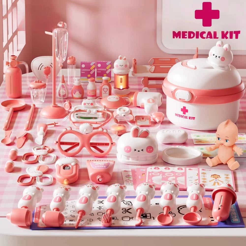 过家家玩具儿童医生套装女孩全套仿真小护士打针听诊器玩具男宝宝