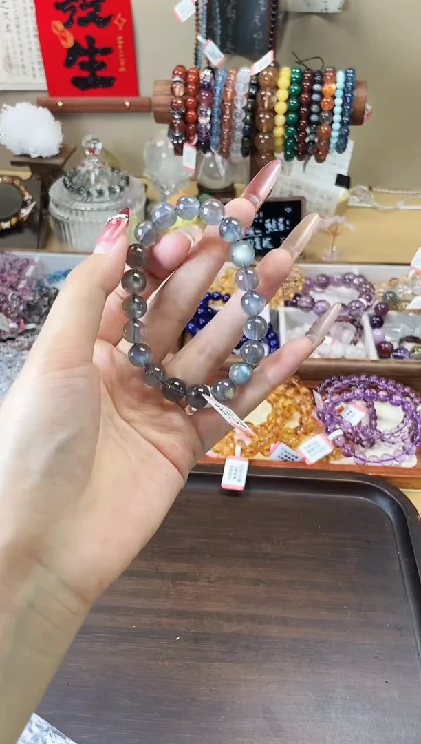 【闪购商品】拉长石手链未镶嵌灰月光9.5mm