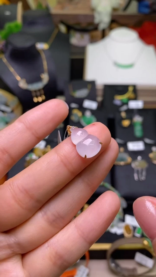 【闪购商品】翡翠颈饰18K金镶嵌净货17985