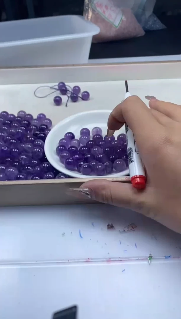 【闪购商品】水晶颈饰未镶嵌w848紫水晶12mm*10颗