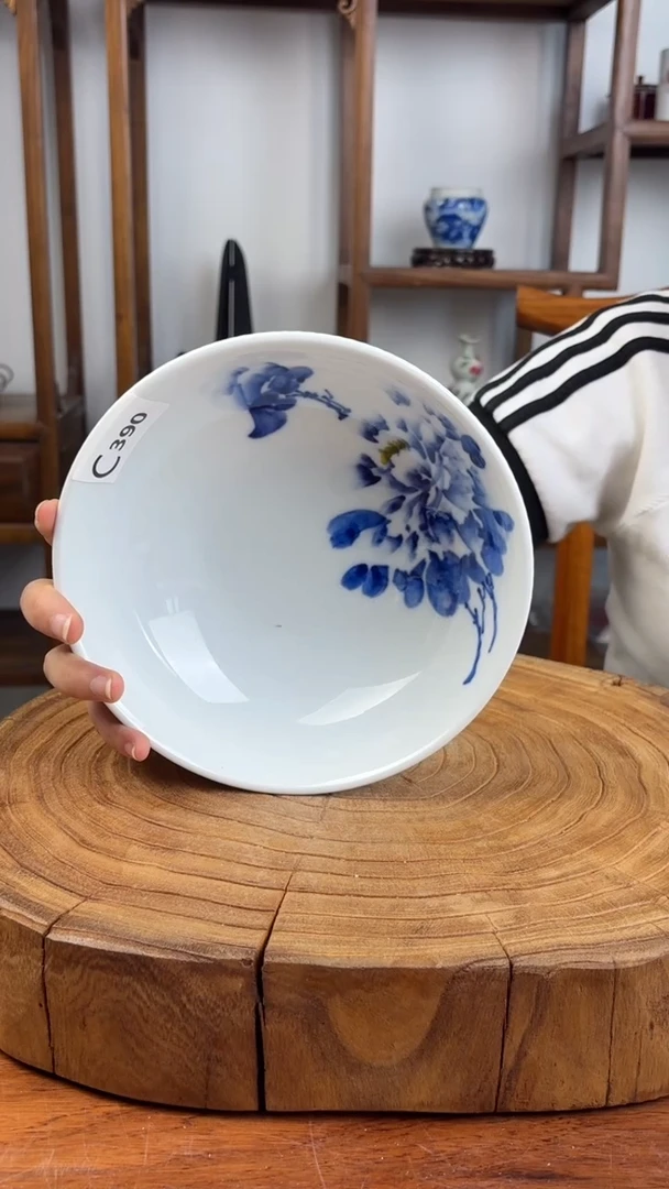 瓷片国韵瓷坊-手绘高温（釉中彩）大胖碗390