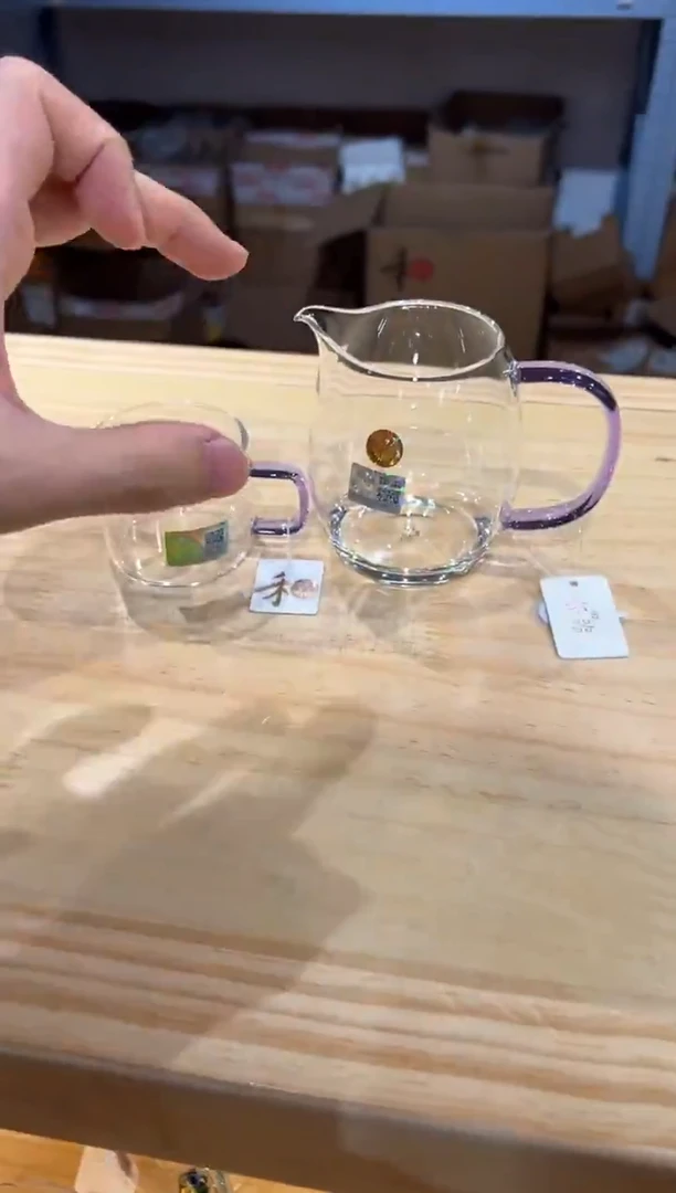 禾器-澄然茶海-浅紫色+清禾杯浅紫1只