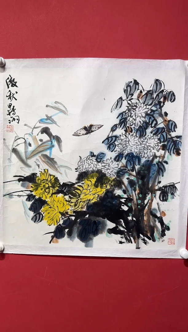 国画李纲-4平尺-国画作品-金