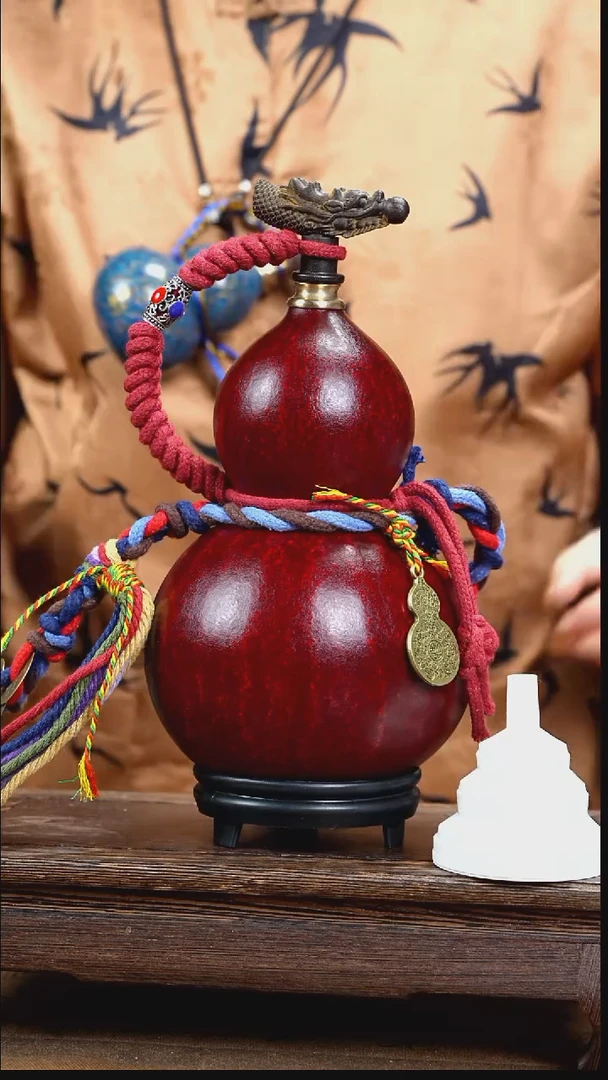 WL105藏绳款大漆款酒葫芦（现货现发）