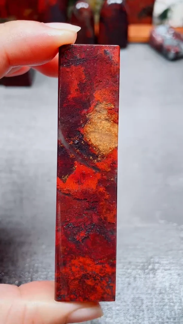 玉桂林鸡血玉素章--7