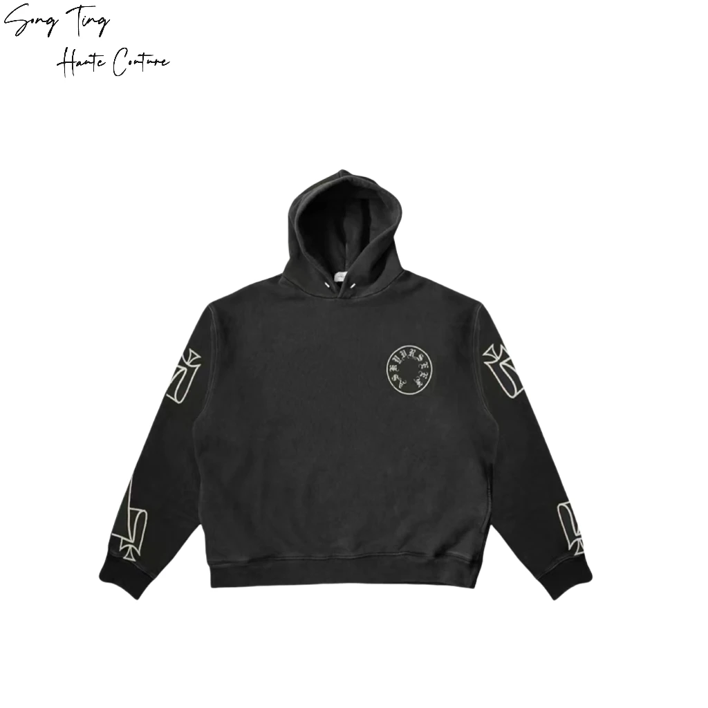 「红人上新」SONG TING 梵文字母复古做旧卫衣 24111102