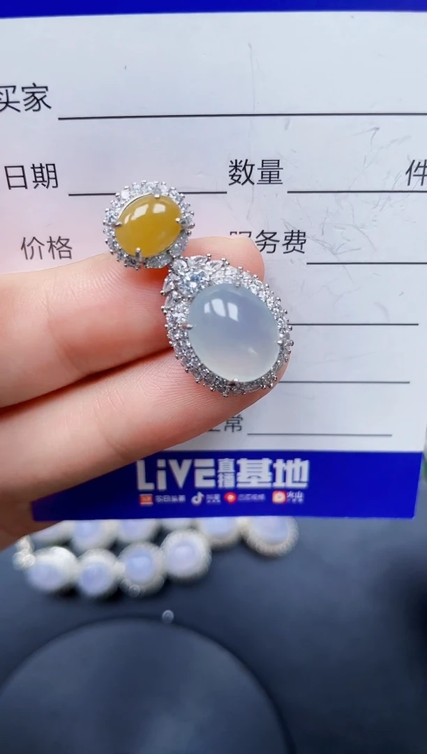 银S925镶嵌戒指翡翠441