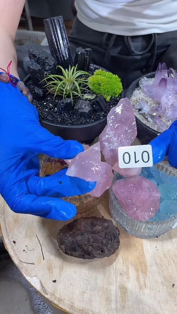 未镶嵌珠宝半成品水晶粉阿塞-10