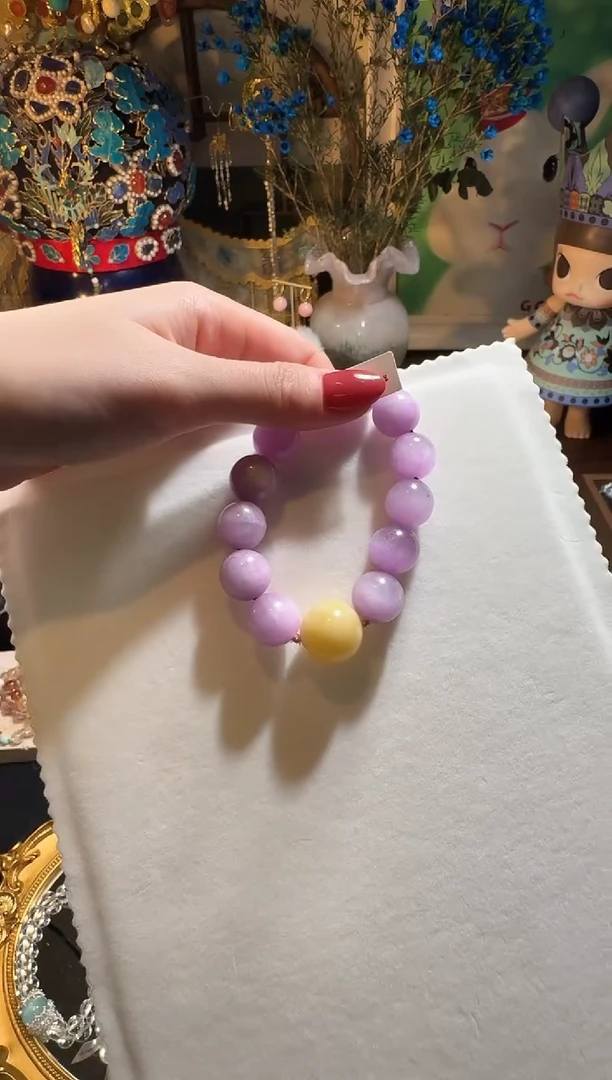 【闪购商品】锂辉石手串未镶嵌紫锂辉手串