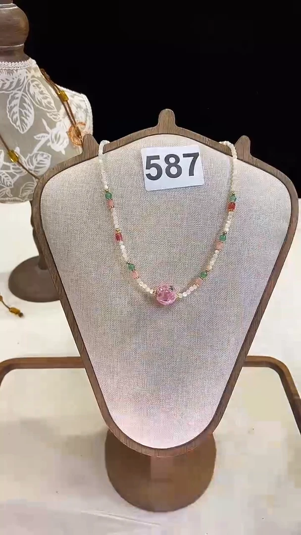 项链钛钢淡水珍珠587