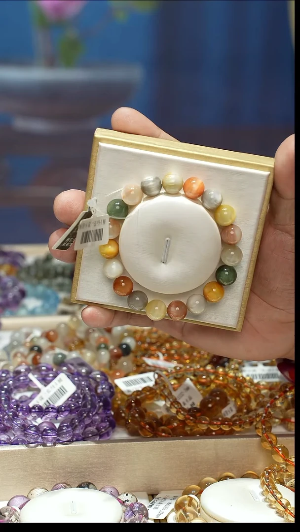 未镶嵌手串水晶彩兔毛10m