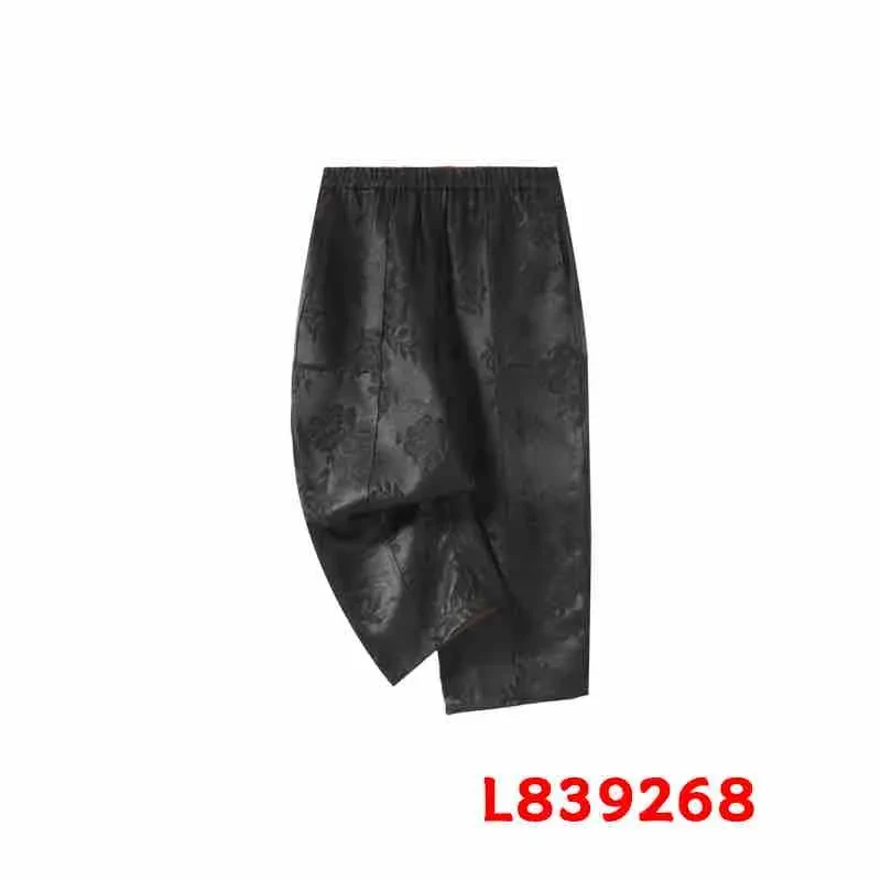 娟  新中式风 839268  双面双穿 油皮老料 牡丹花 油锻织花花苞裤