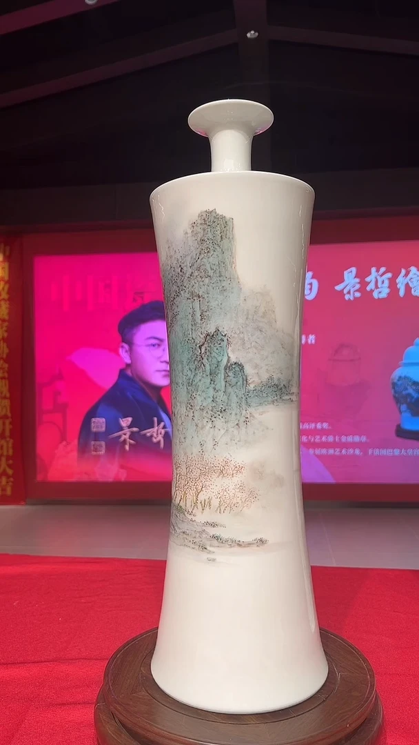 其他崔景哲-瓷器-A中-白鸿饮涧