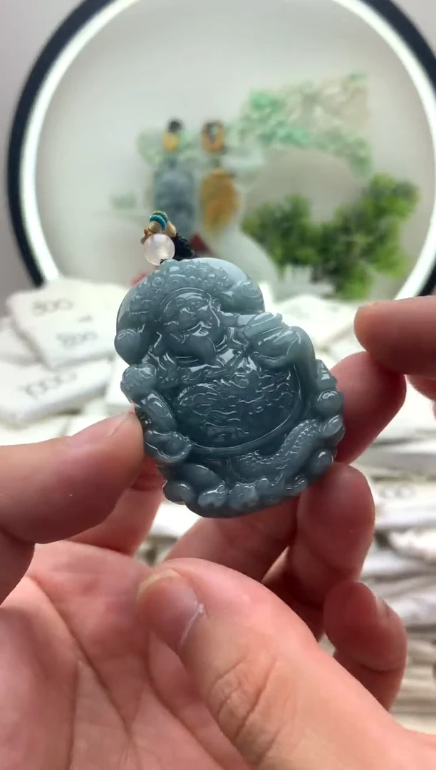 颈饰未镶嵌翡翠财神1