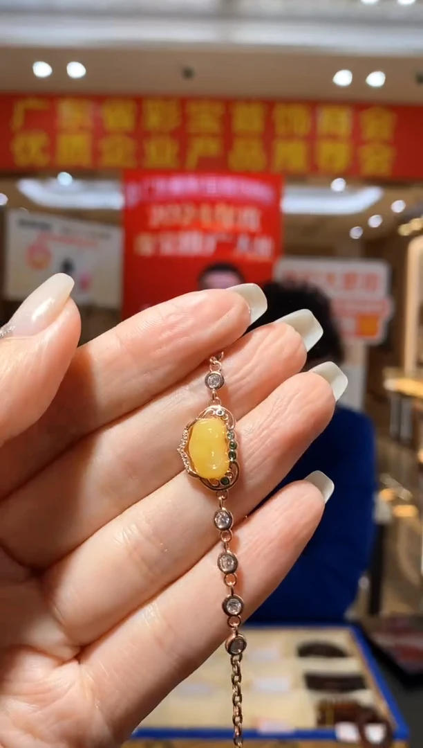 琥珀925银镶手链/多样性发其一