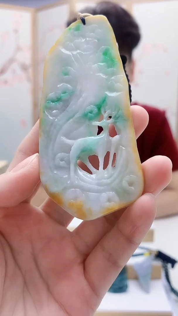 未镶嵌定制翡翠5140lr-毛货挂件159