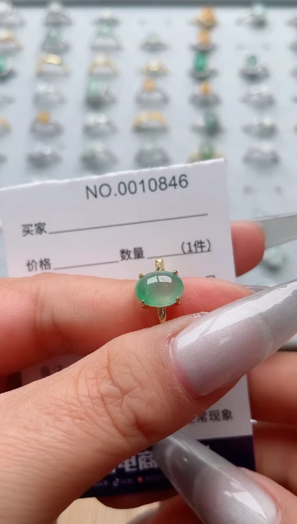 【闪购商品】翡翠戒指银S925镶嵌、