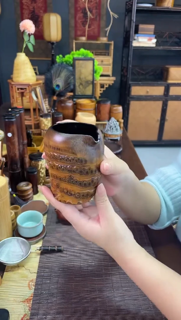 大漆公道杯纯手工