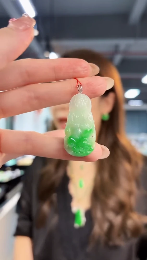 【闪购商品】翡翠颈饰18K金镶嵌缅料A货/支持复检/一件