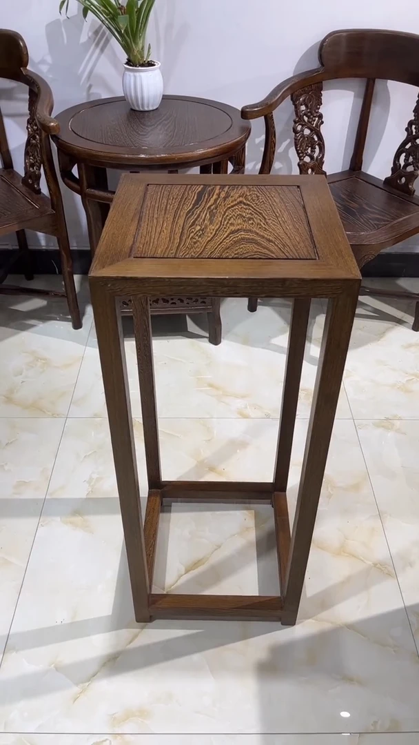 鸡翅木类成套家具鸡翅木花架32*32*80高
