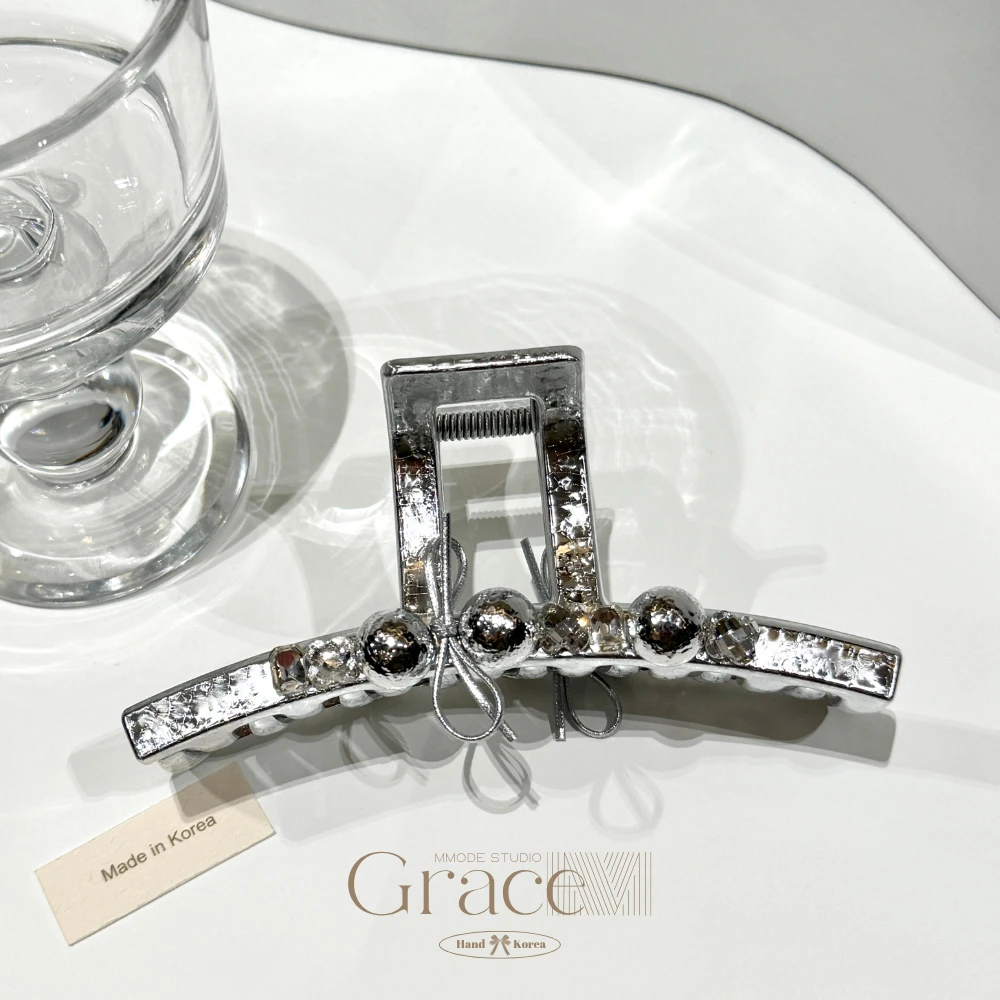 「ins博主系列-银色经典」韩国25盛夏百搭大抓夹鲨鱼夹后盘发夹