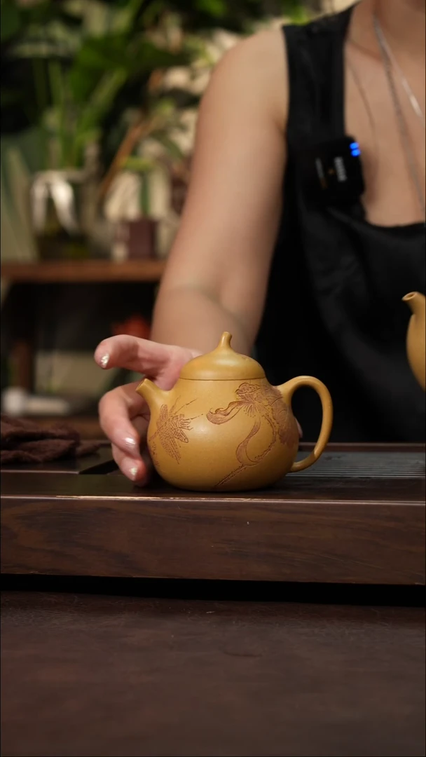 茶壶紫砂黄金段泥茄瓜160cc左右