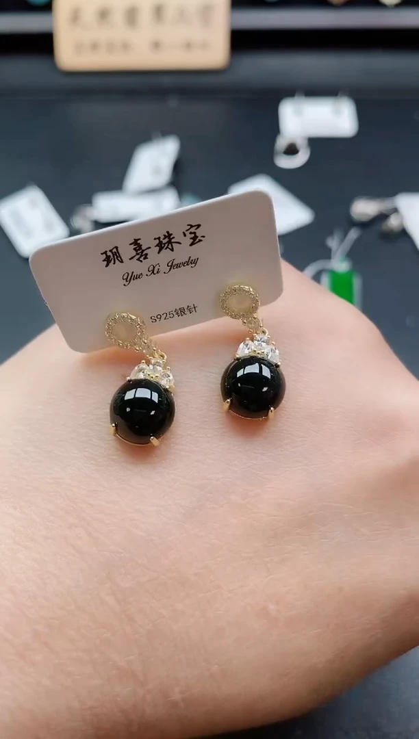 银S925镶嵌戒指翡翠1