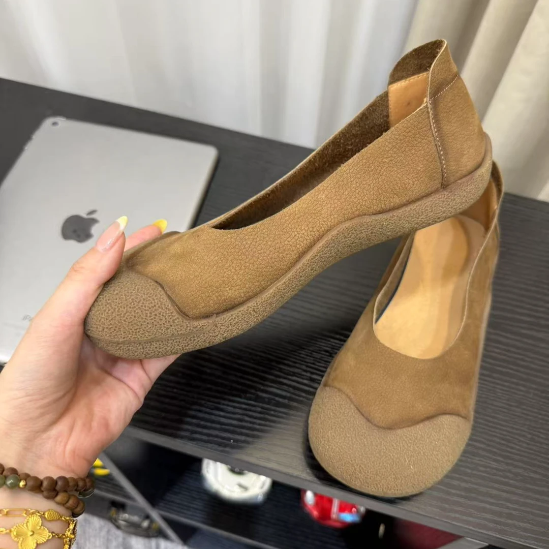 1027-2时尚女士真皮软底浅口百搭单鞋