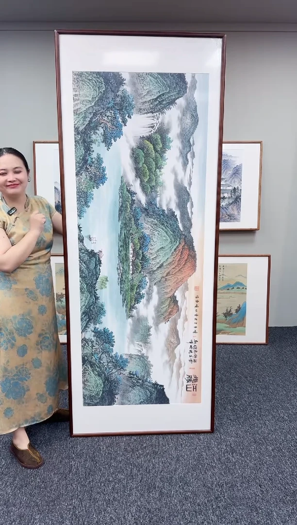 国画江山揽胜210*80张晓东老师手写手绘作品