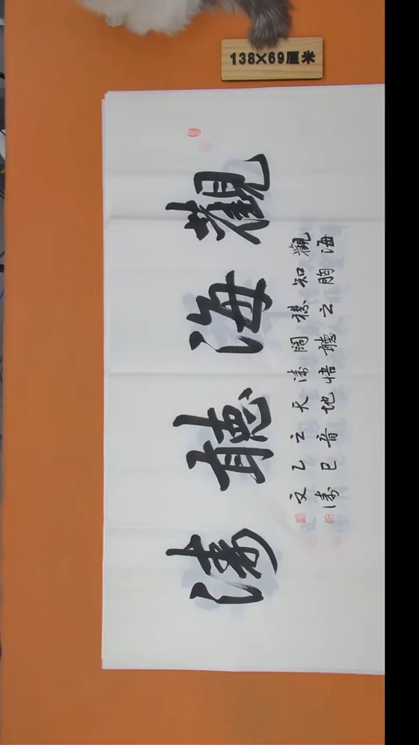 书法辛文涛老师书法 纯手写 138*69