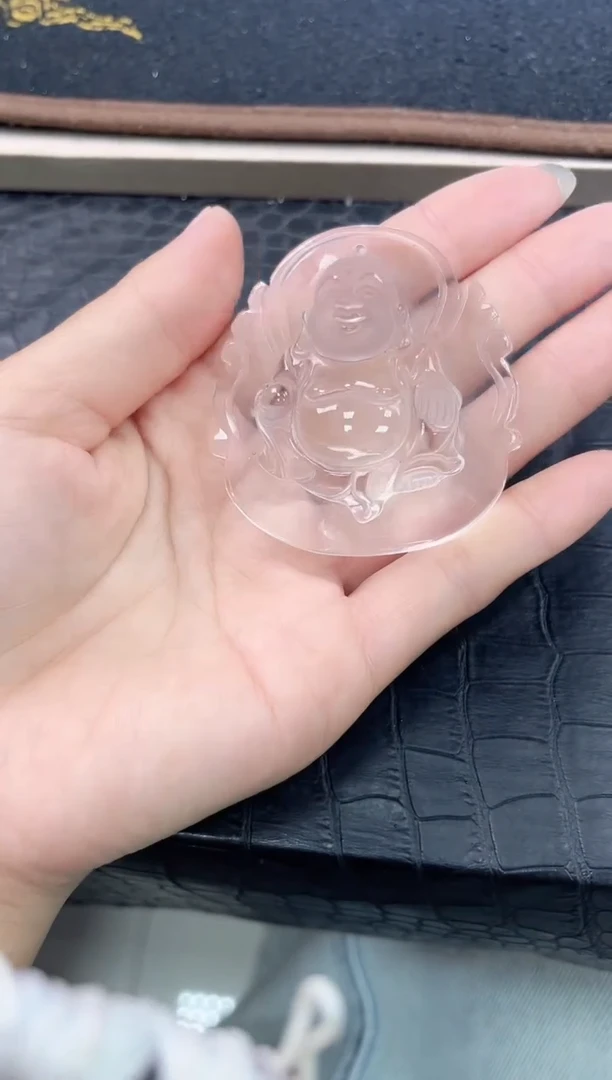 颈饰未镶嵌水晶84号白水晶佛公吊坠