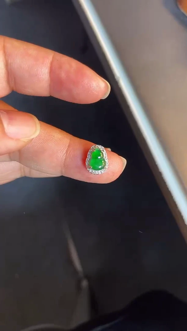 吊坠(不含链)银S925镶嵌翡翠1