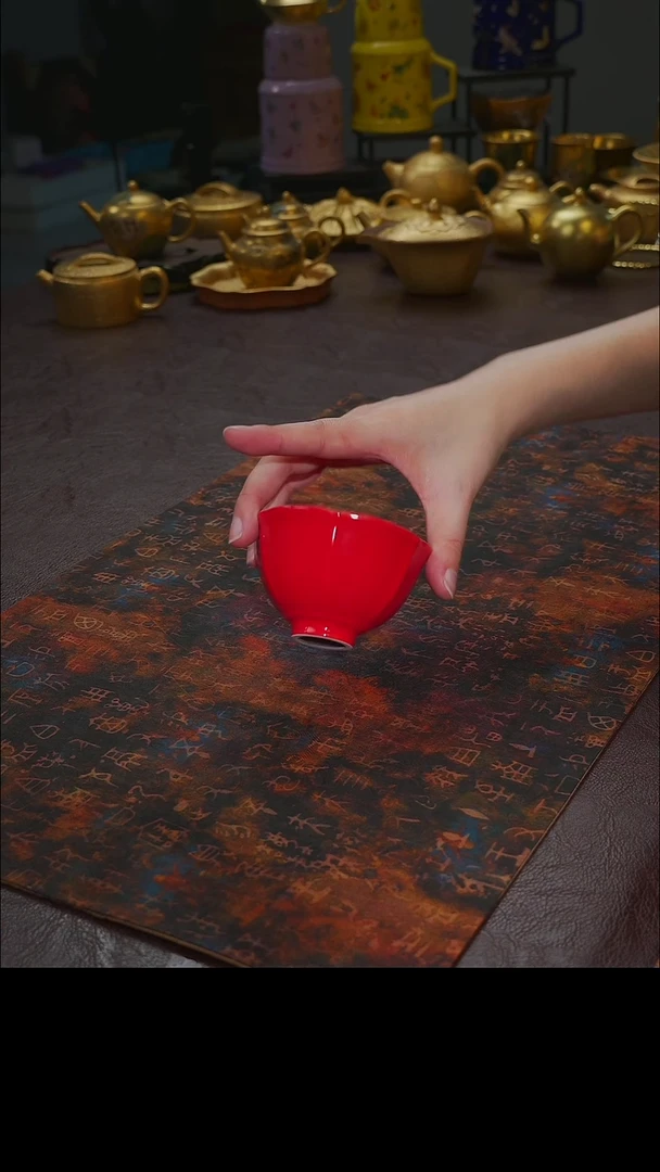 杯【宜景窑中国红系列】杯子
