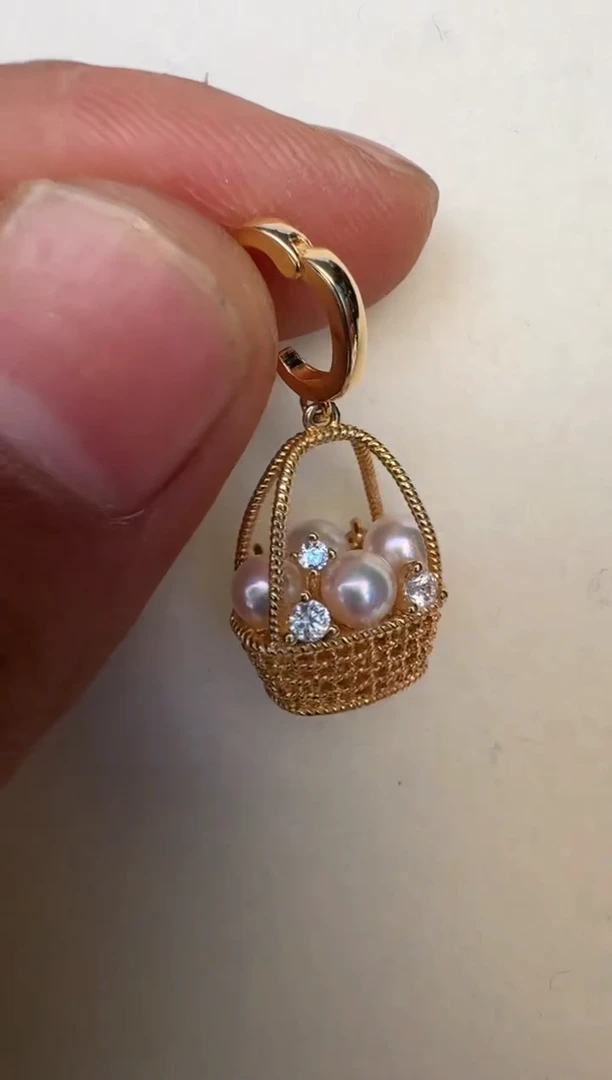 海水珍珠银S925镶嵌颈饰吊坠