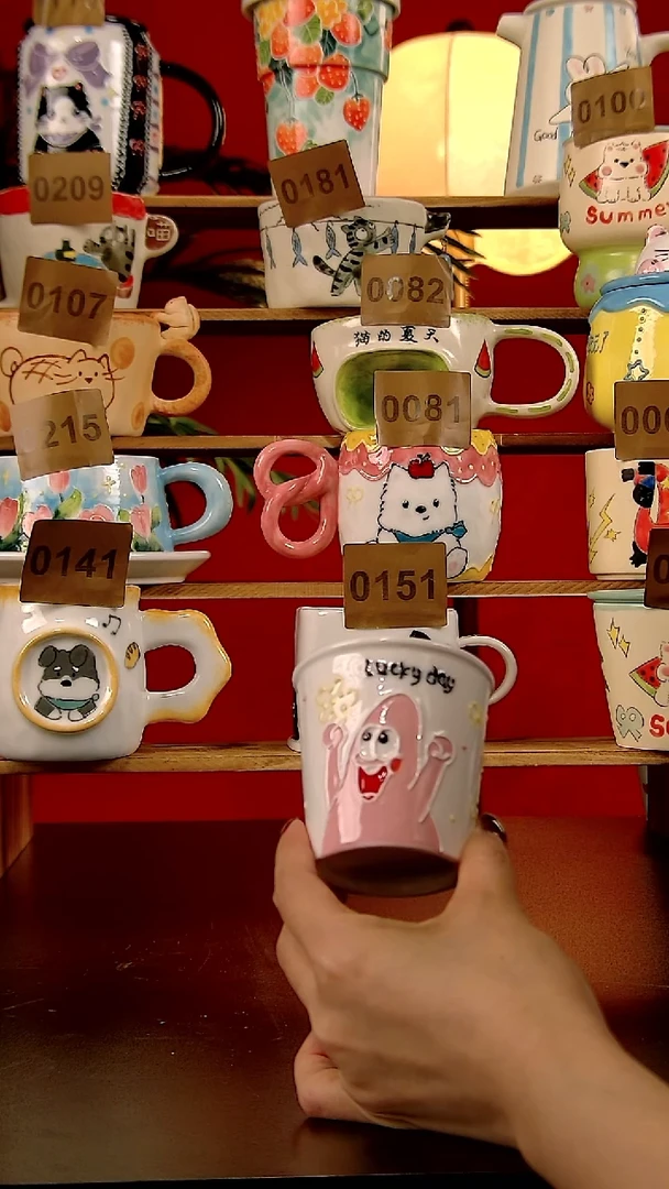 杯子DIY景德镇陶瓷纯手工手绘创意杯派大星