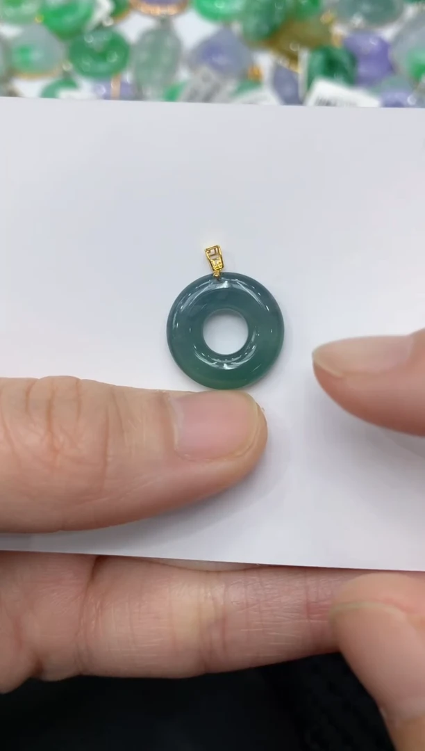 【闪购商品】翡翠颈饰18K金镶嵌11111111111