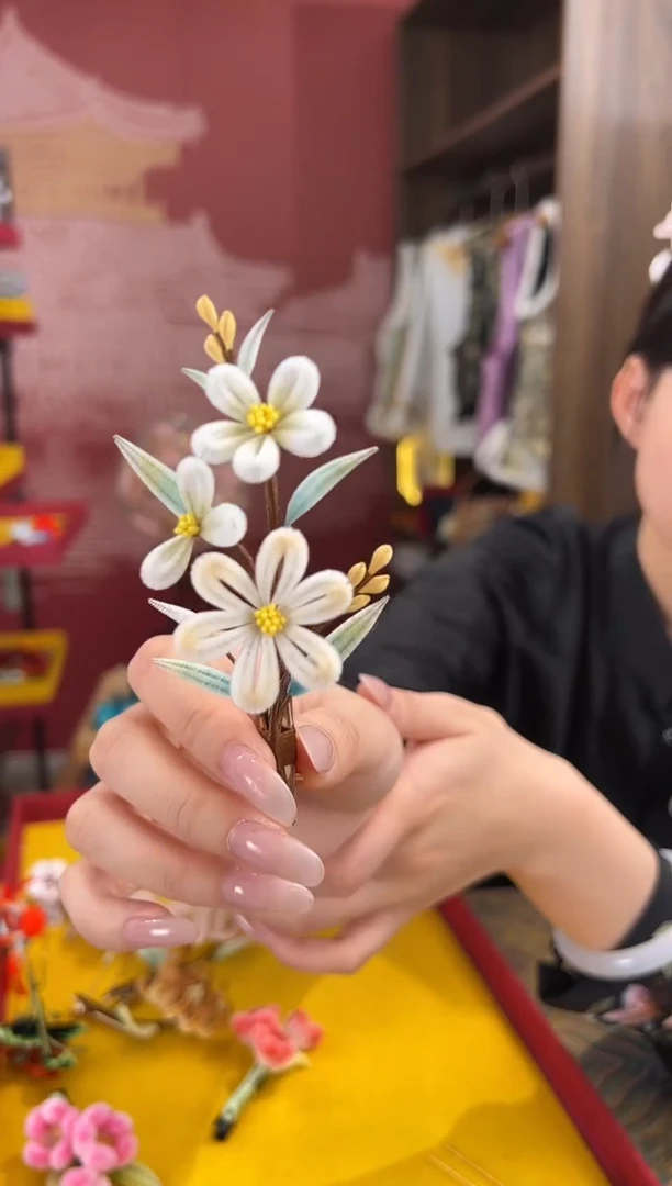 【闪购商品】刺绣非遗绒花（发饰）