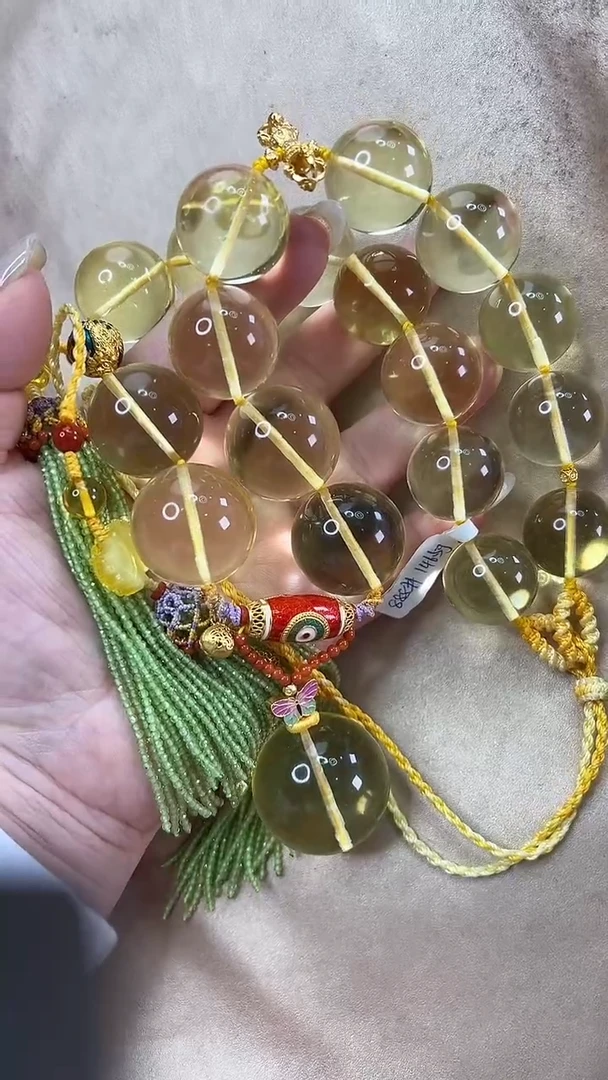 琥珀颈饰未镶嵌项链