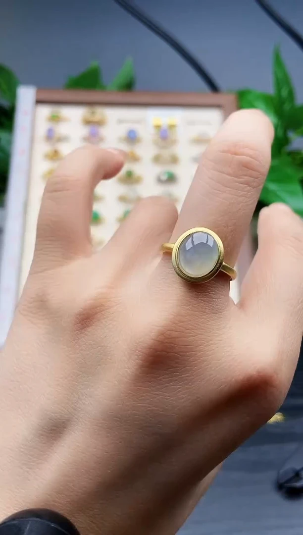 银S925镶嵌戒指翡翠12