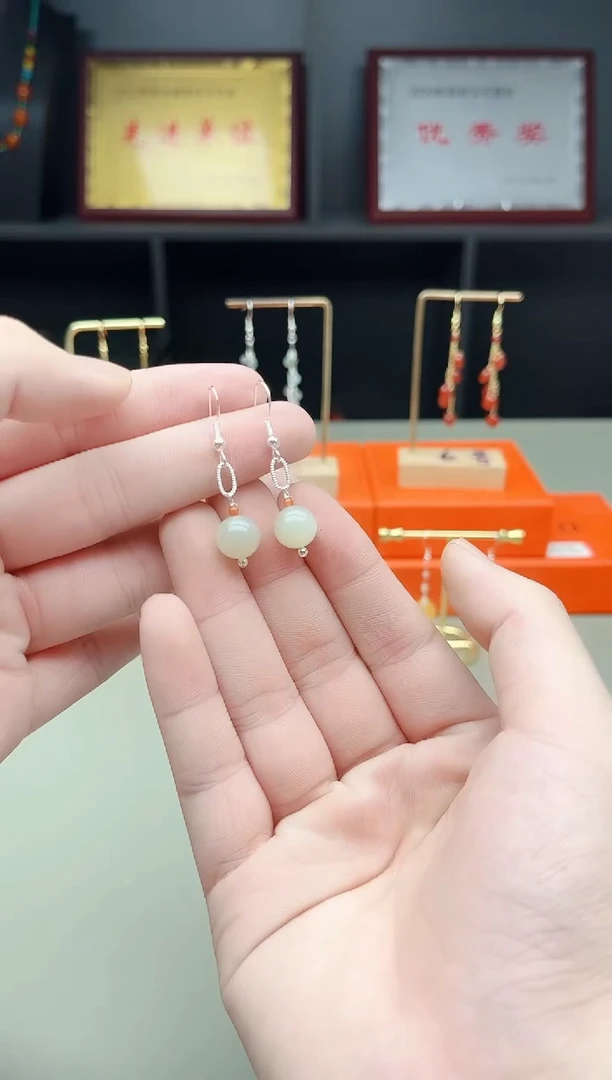 未镶嵌和田玉耳饰X39