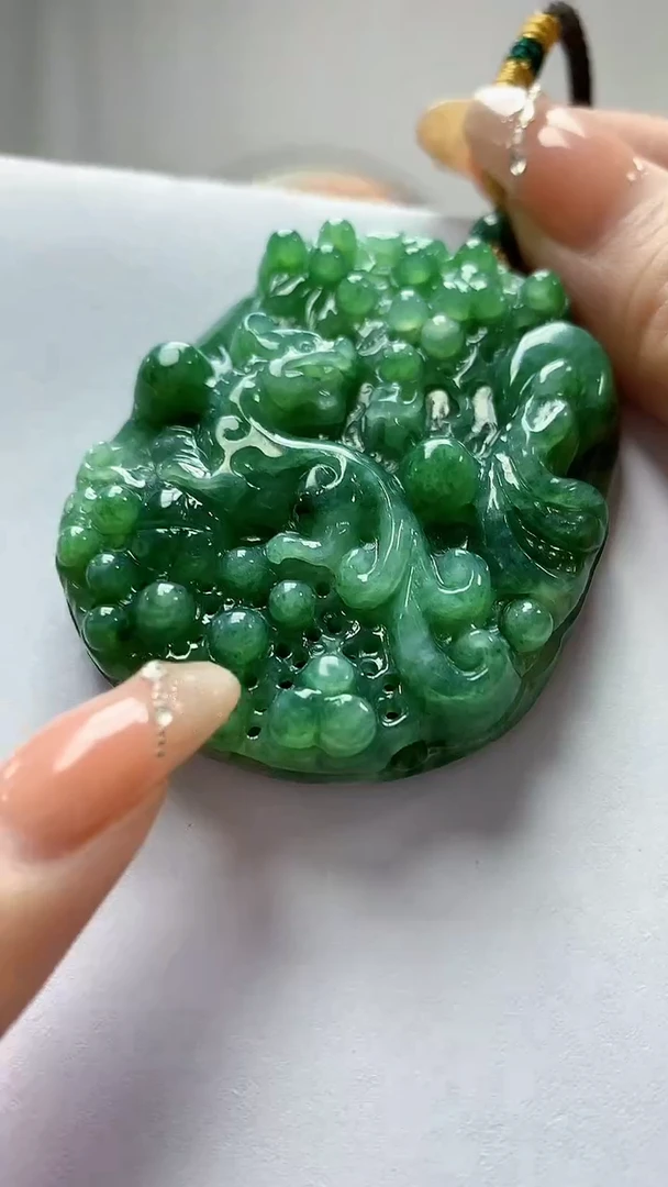 定制翡翠未镶嵌4852DD-毛货挂件119