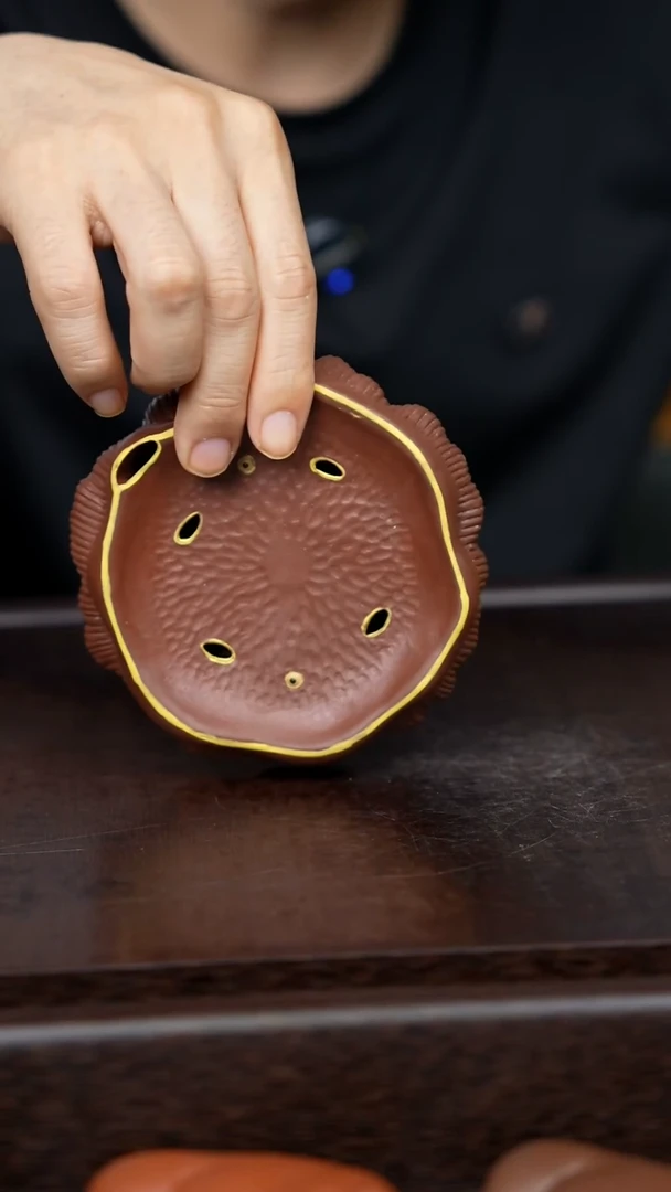 紫砂茶宠莲花壶承