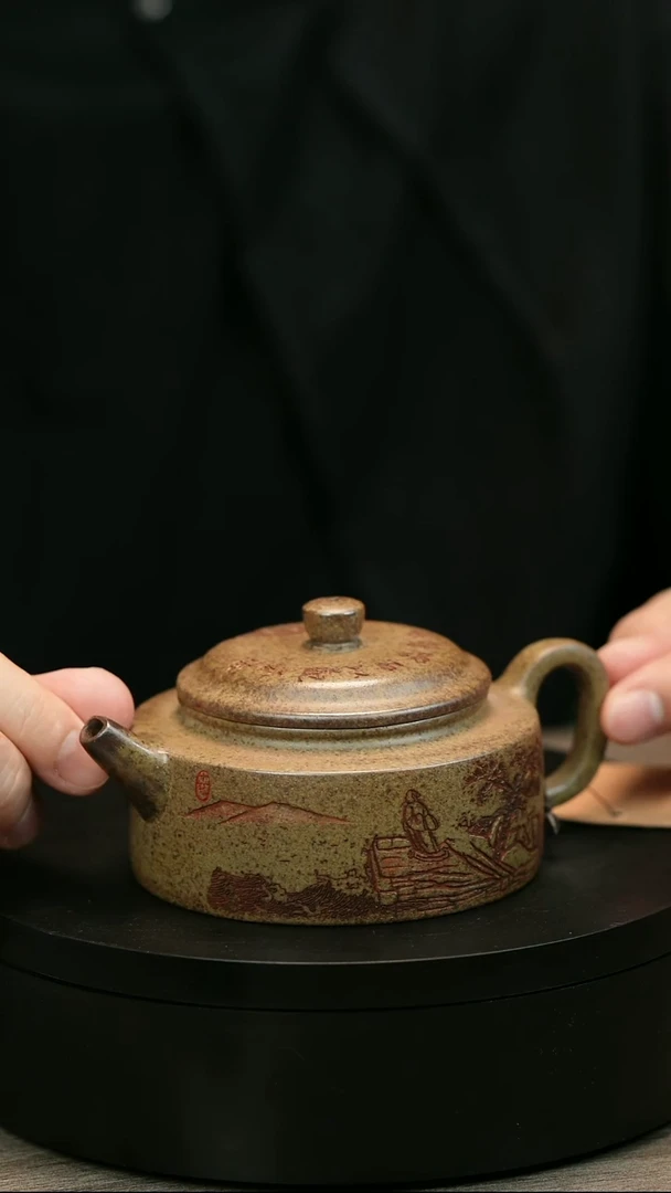 茶壶紫砂熊*H1921李琴柴烧平底德中