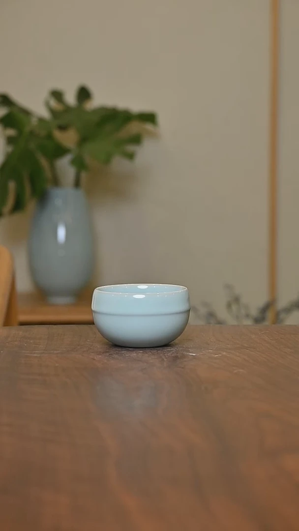 铃铛杯 天青 微瑕 朱晓辉款