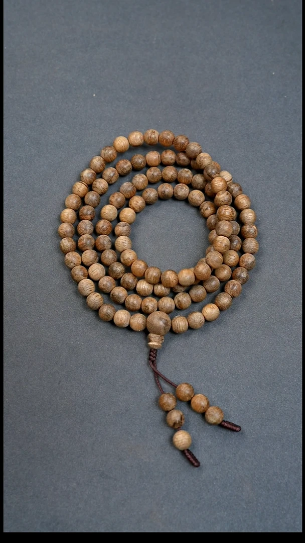 沉香手串6mm金丝菩萨棋多圈9.78g