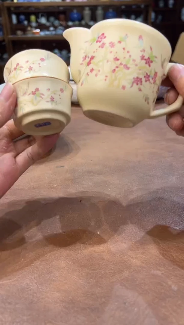 真的很便宜超好看会开片的旅行茶具
